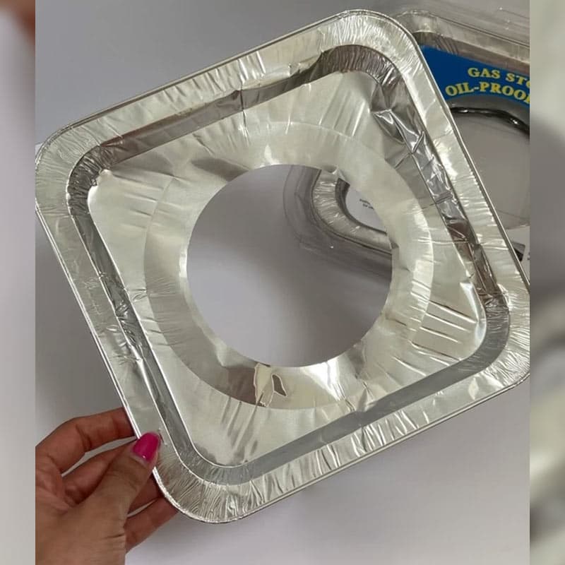 فویل دور شعله گاز مربعی بسته 5 عددی — تصویر ۳