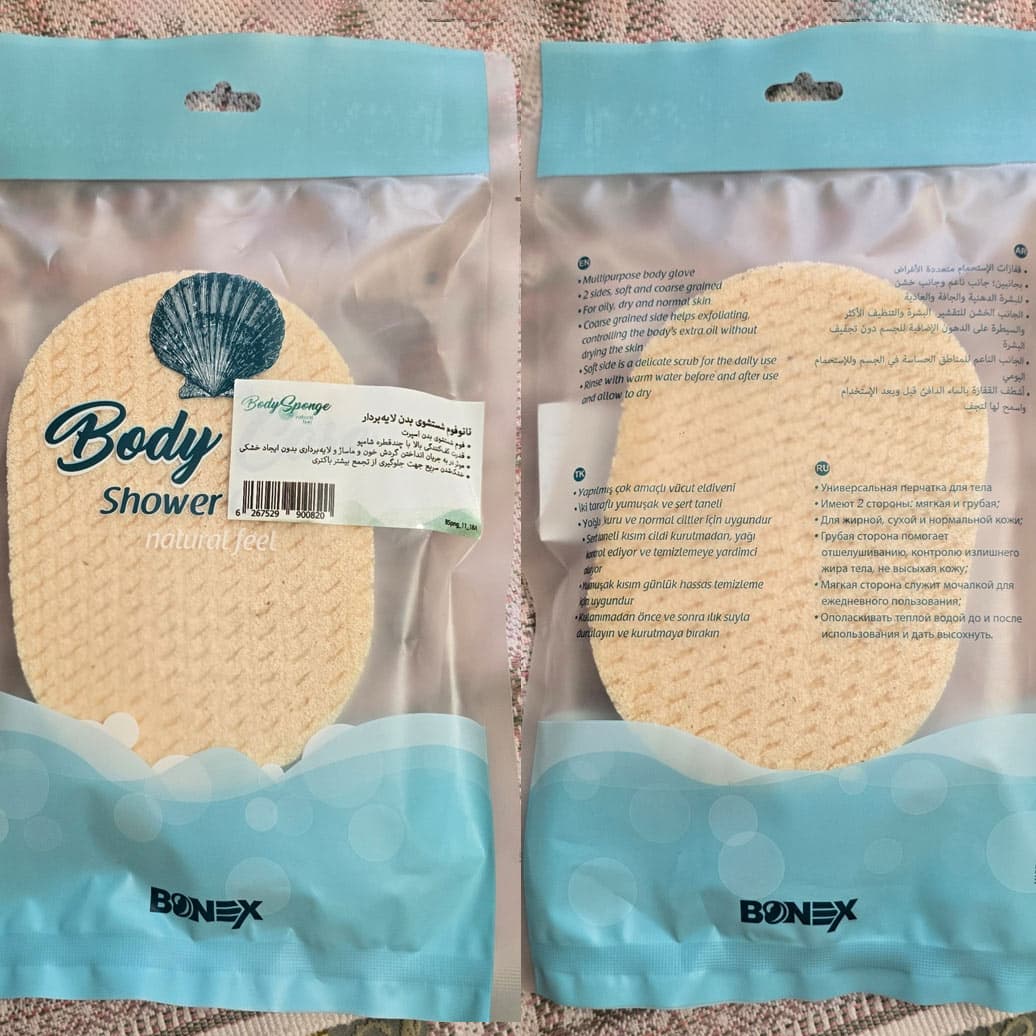 اسفنج شستشو و لایه بردار بدن BONEX — تصویر ۵