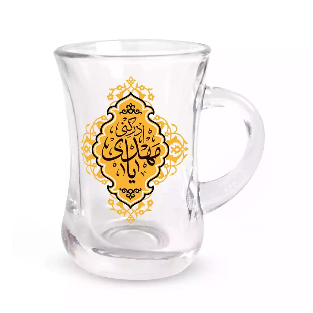 استکان کمر باریک دسته دار یا مهدی ادرکنی 6عددی کد 1275