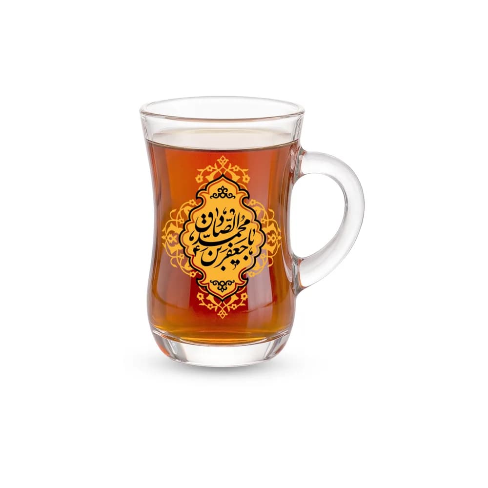 استکان کمر باریک دسته دار یا جعفر بن محمد الصادق کد 0301