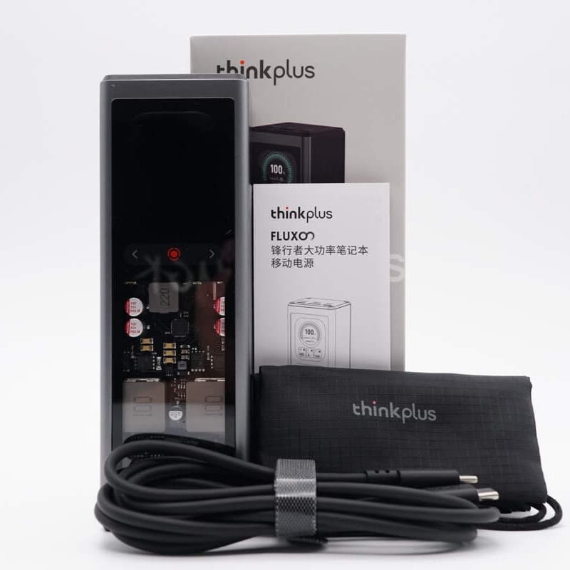 پاوربانک ۱۴۰ وات لنوو مدل ThinkPlus Fluxo SLPB20140 ظرفیت ۲۰ هزار میلی‌آمپرساعت به همراه ۱ عدد کابل USB-C — تصویر ۳