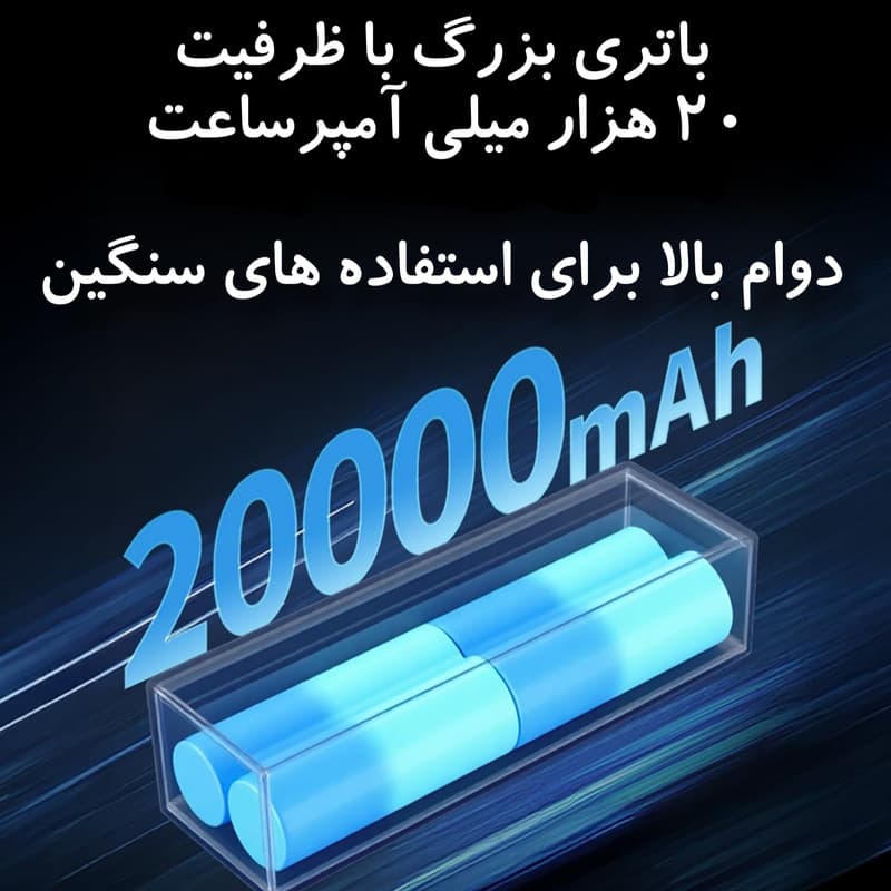 پاوربانک ۱۴۰ وات لنوو مدل ThinkPlus Fluxo SLPB20140 ظرفیت ۲۰ هزار میلی‌آمپرساعت به همراه ۱ عدد کابل USB-C — تصویر ۸