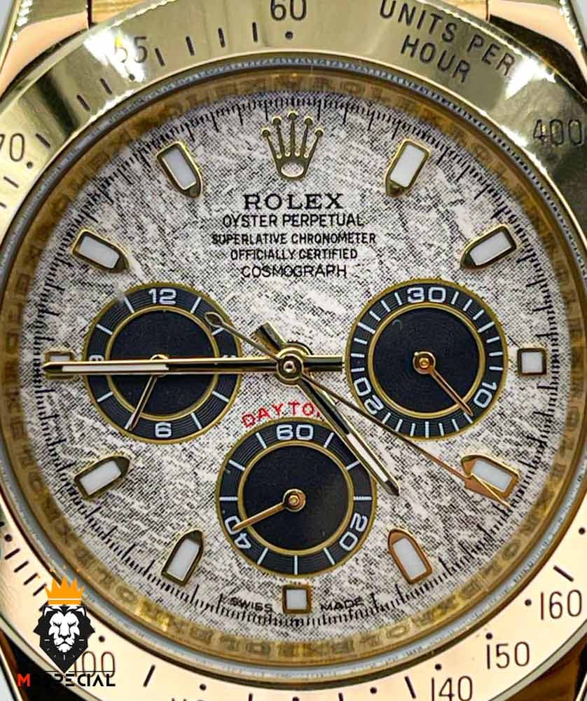 ساعت مردانه رولکس دیتونا اتوماتیک طلایی صفحه سرامیک 01312 Rolex Cosmograph Daytona — تصویر ۵
