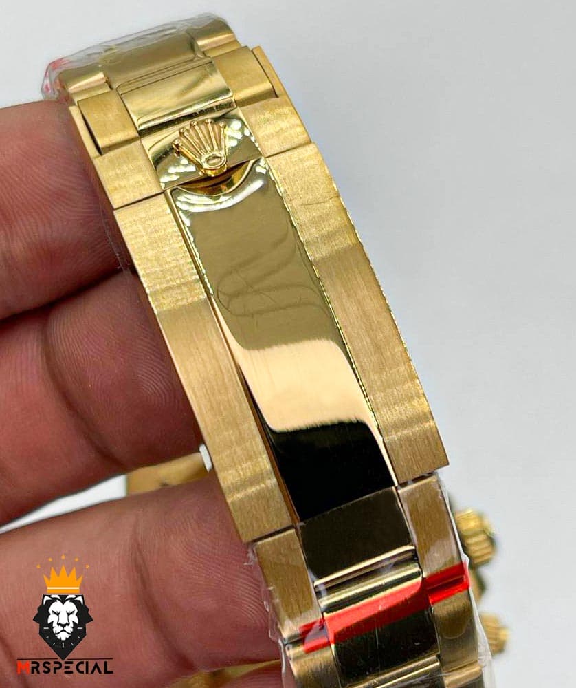 ساعت مردانه رولکس دیتونا اتوماتیک طلایی صفحه سرامیک 01312 Rolex Cosmograph Daytona — تصویر ۸