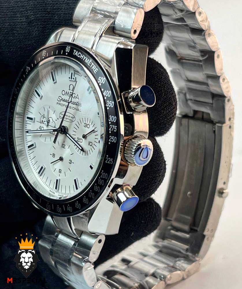 ساعت مردانه امگا اسپید مستر کرنوگراف استیل صفحه سفید OMEGA Speedmaster 01198 — تصویر ۳