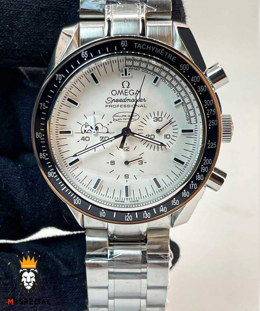 ساعت مردانه امگا اسپید مستر کرنوگراف استیل صفحه سفید OMEGA Speedmaster 01198 — تصویر ۲