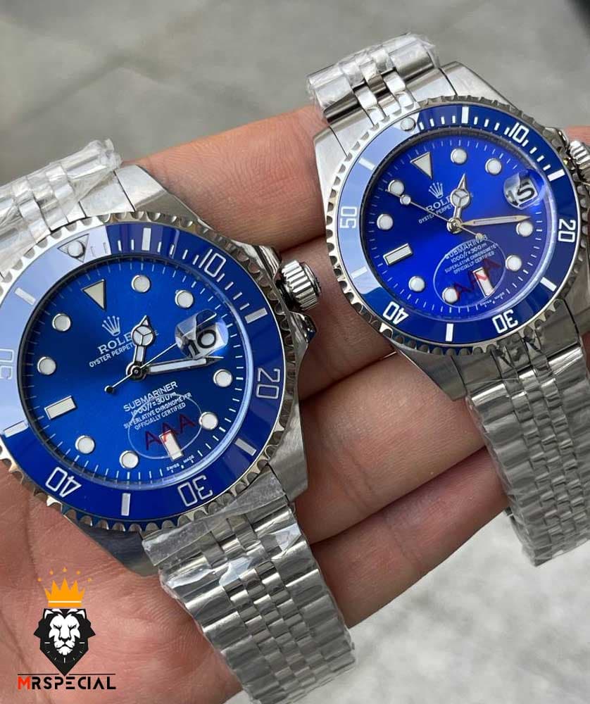 ساعت ست رولکس مردانه و زنانه ساب مارینر استیل صفحه ابی 01084 Rolex Sub mariner — تصویر ۲