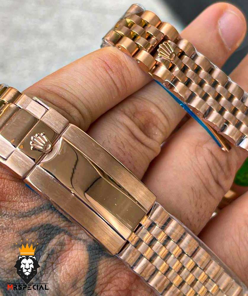 ساعت ست رولکس مردانه و زنانه ساب مارینر رزگلد صفحه سبز 01082 Rolex Sub mariner — تصویر ۶