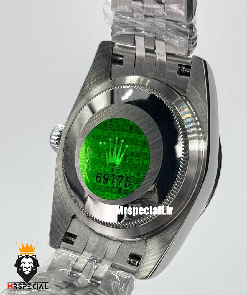 ساعت ست رولکس مردانه و زنانه دیت جاست باتری استیل صفحه سبز 01046 ROLEX DATEJUST — تصویر ۵