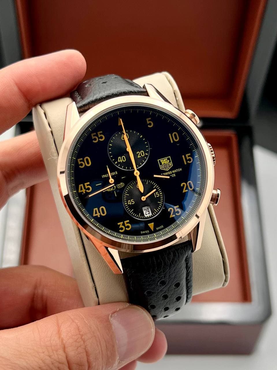 ساعت مردانه تگ هویر مدل اسپیس tag heuer Spacex صفحه سرمه ای