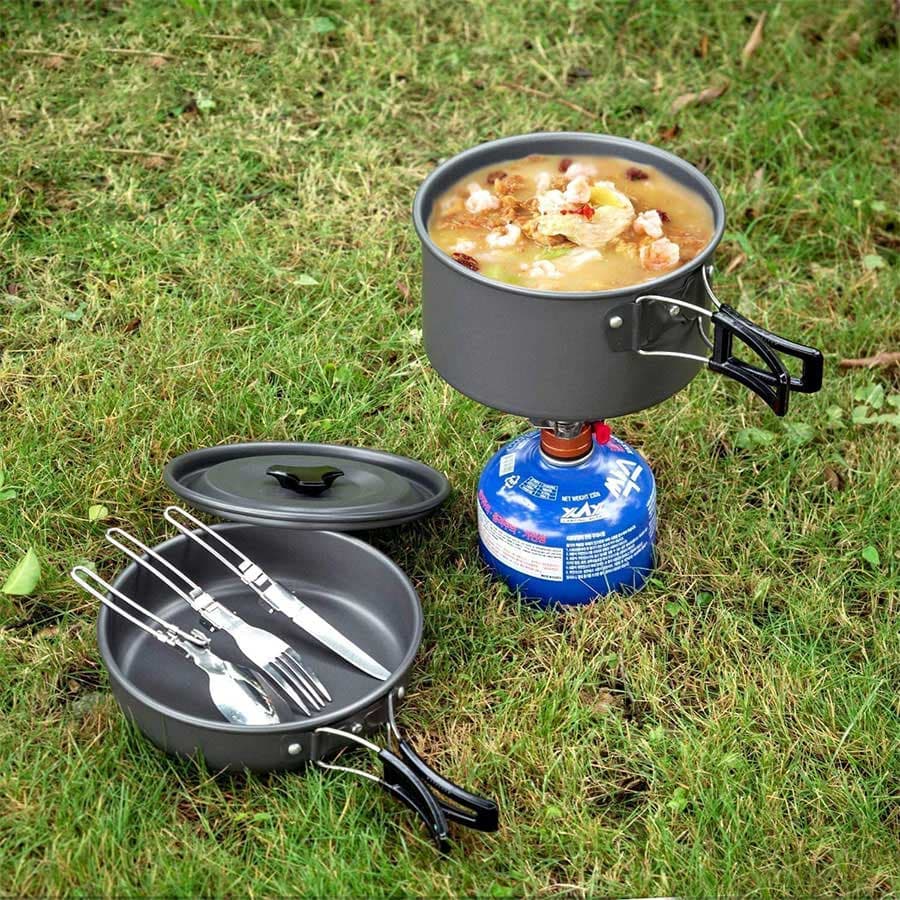 ست ظروف آشپزی و گاز کمپینگ گرین لاین Green Lion GN10IN1COOK Camping Cookware 10 IN 1 — تصویر ۶