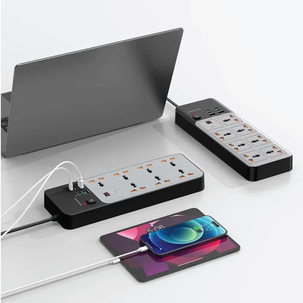 چندراهی برق پرودو Porodo FWCH099 7in1 Power Socket — تصویر ۳