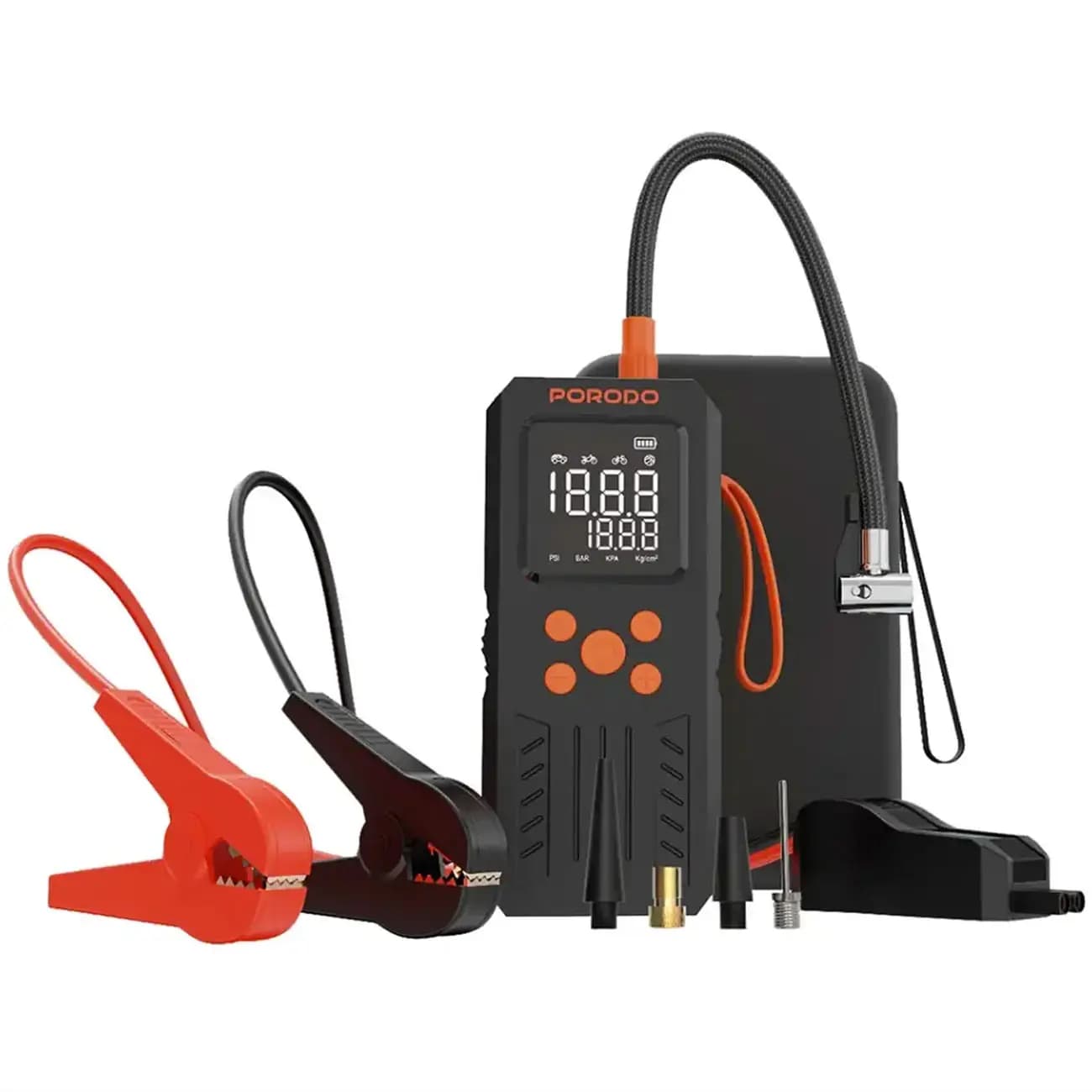 جامپ استارتر و پاوربانک پرودو Porodo 15KJSP Inflator & Jump Starter — تصویر ۳