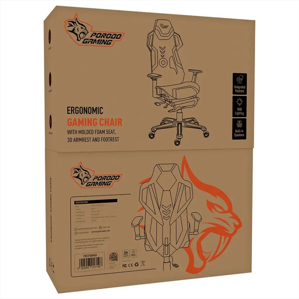 صندلی گیمینگ ارگونومیک پرودو Porodo PDX370 Gaming Chair — تصویر ۵