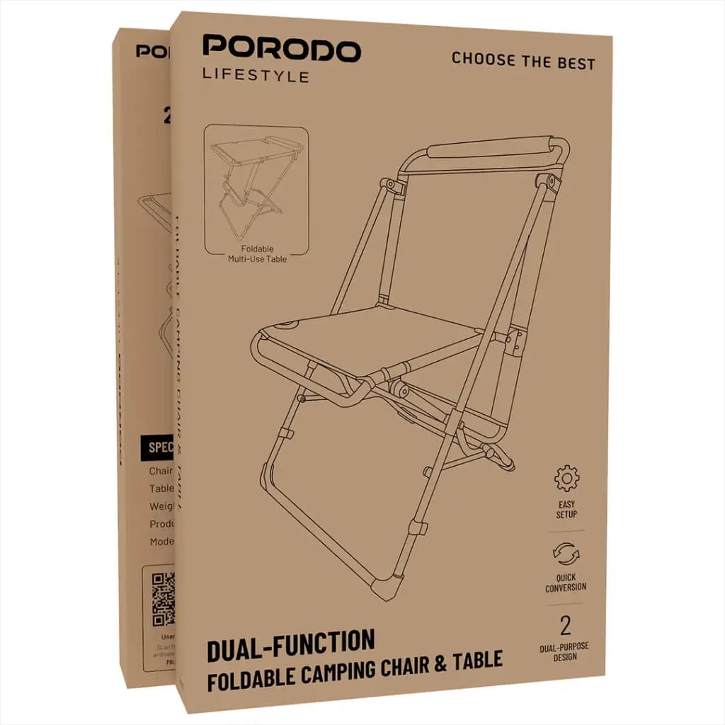 صندلی تاشو پرودو Porodo LFST8200 2IN1 Camping Chair And Table — تصویر ۳