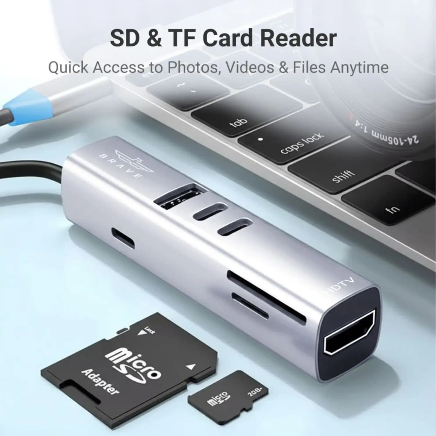 هاب 7 پورت بریو Brave BH-07 Link Series 7-in-1 Usb-c Multiport Hub — تصویر ۷