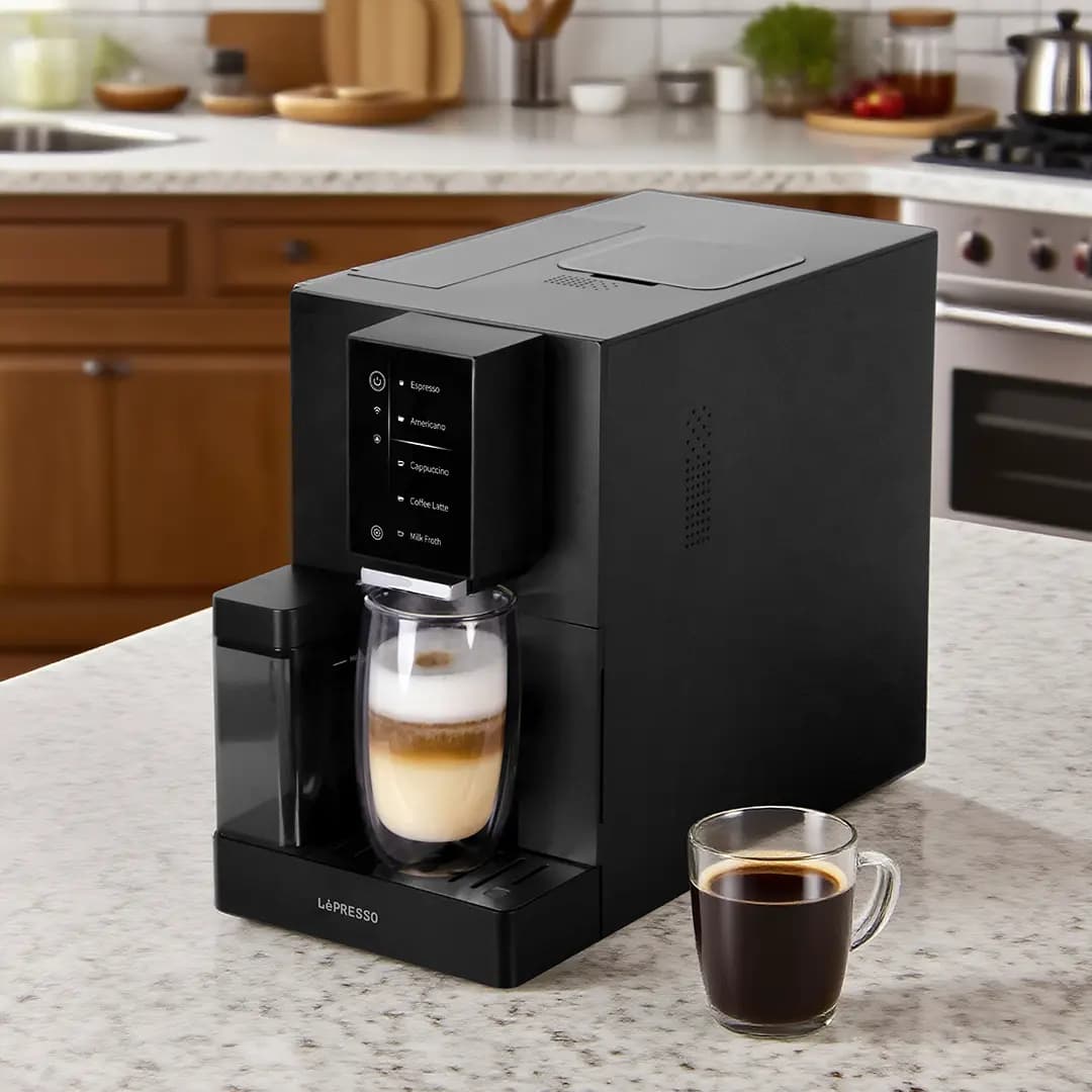 دستگاه قهوهساز اتوماتیک لپرسو Lepresso LPCFFBA Brevissimo Coffee Machine Mobile App — تصویر ۷