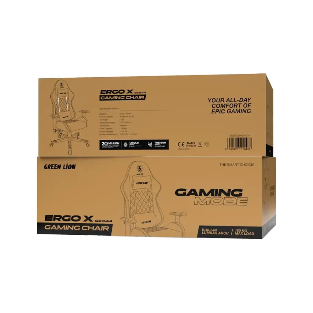 صندلی گیمینگ گرین لاین مدل Green Lion ERGO X GCX44 (جعبه باز) — تصویر ۳