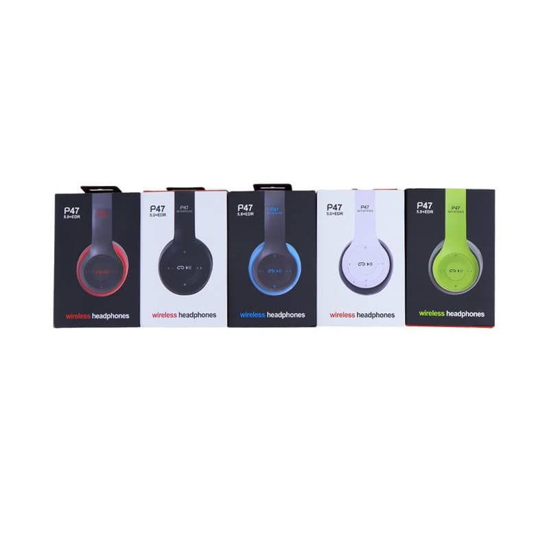 هدفون بلوتوثی مدل P47 wireless 2-2022 با بلوتوث 5.0، میکروفون، پشتیبانی از کارت حافظه SD CARD، حذف نویز، مقاومت در برابر رطوبت و عرق و عمر باتری تا 6 ساعت — تصویر ۹