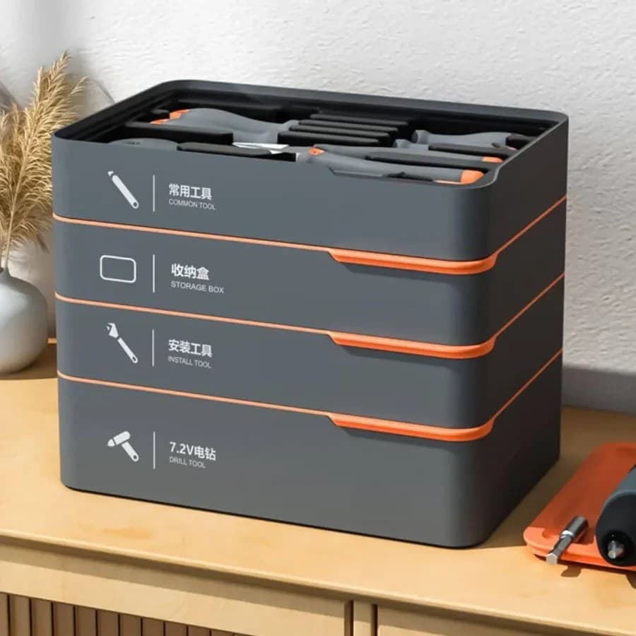 جعبه ابزار چندمنظوره شیائومی Xiaomi Deli H1001-ADEF Tool Box Home — تصویر ۳