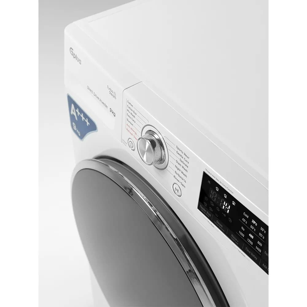 ماشین لباسشویی 9 کیلویی جی پلاس سری آیریس (Iris) مدل GWM-R909W.KTN — تصویر ۵