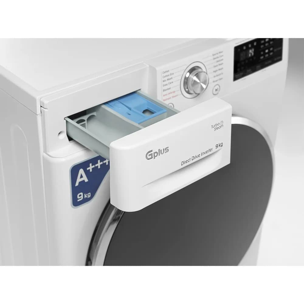 ماشین لباسشویی 9 کیلویی جی پلاس سری آیریس (Iris) مدل GWM-R909W.KTN — تصویر ۴