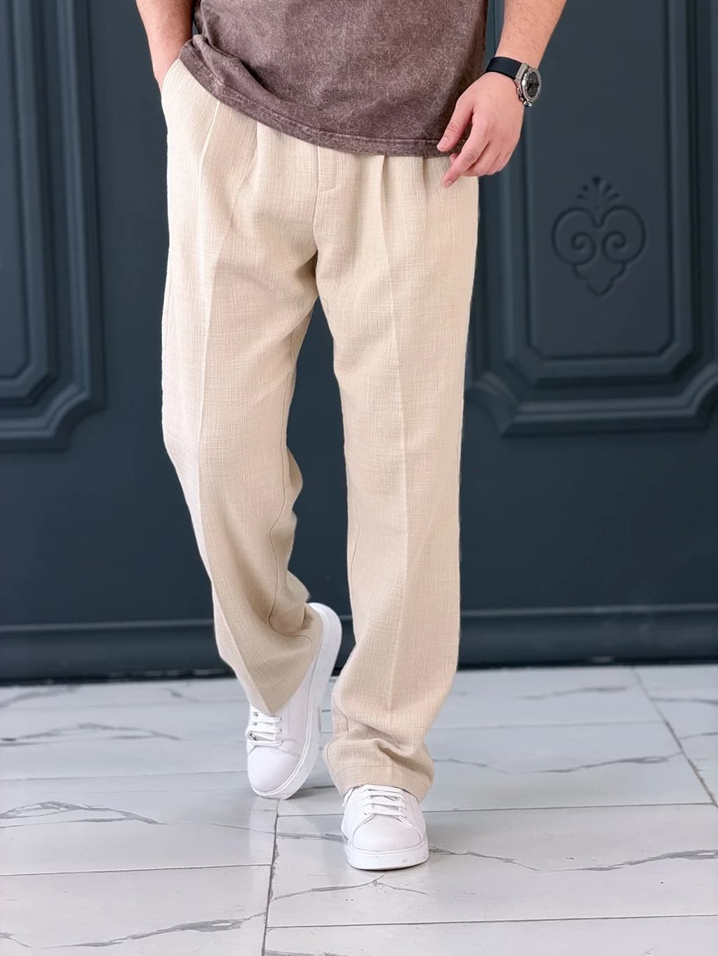 شلوار 300109 ZARA کاهی
