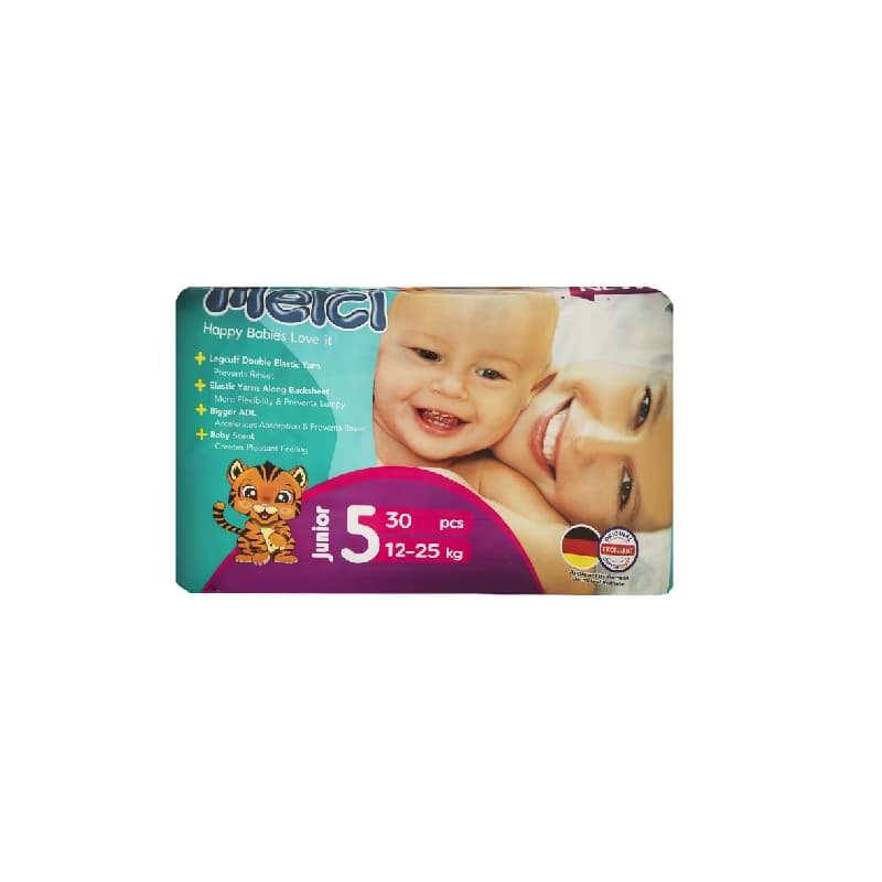 پوشک بچه مرسی سایز 5 بسته 30 عددی