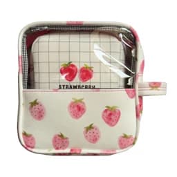 کیف لوازم آرایش زنانه بندو مدل Straw Berry مجموعه 2 عددی — تصویر ۲