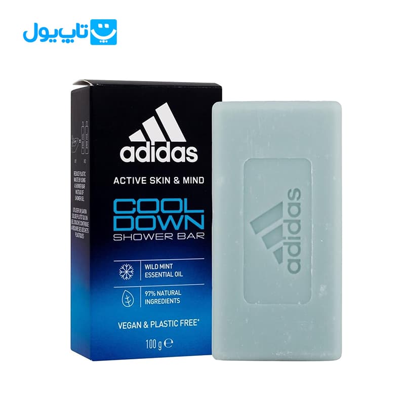 صابون آدیداس Adidas مدل Cool Down حاوی عصاره نعنا وزن 100 گرم — تصویر ۲