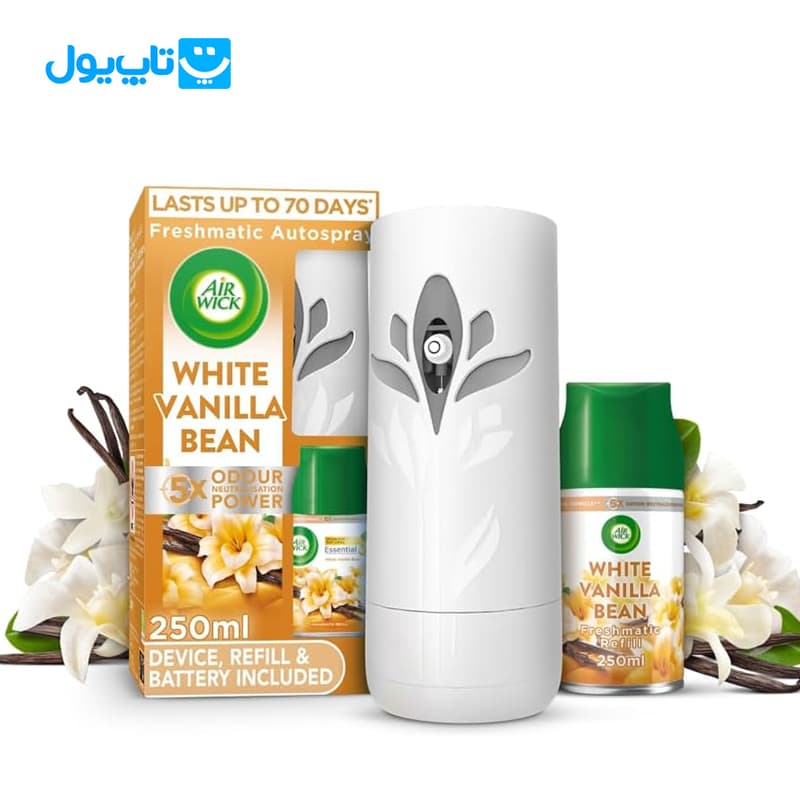دستگاه خودکار خوشبوکننده هوا ایرویک Air Wick رایحه وانیل سفید — تصویر ۲