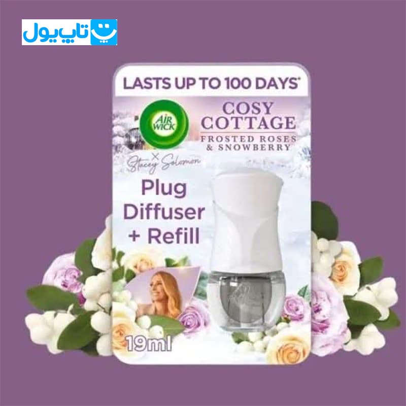 دستگاه خوشبوکننده هوای برقی ایر ویک Air Wick رایحه گل رز یخزده Cosy Cottage — تصویر ۳