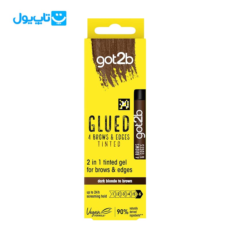 ژل ابرو و خط مو گات تو بی Got2b مدل Glued رنگ بلوند تیره تا قهوهای حجم 16 میلیلیتر