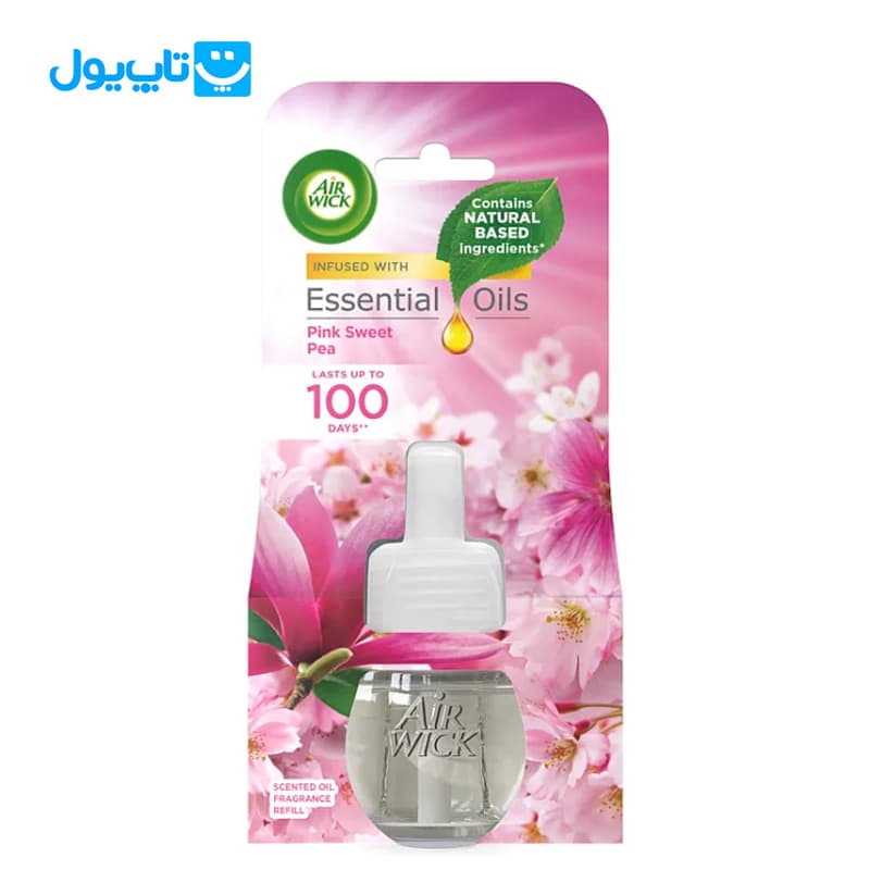 یدک خوشبوکننده هوا ایر ویک Air Wick رایحه گل نخودی صورتی حجم 19 میلی‌لیتر