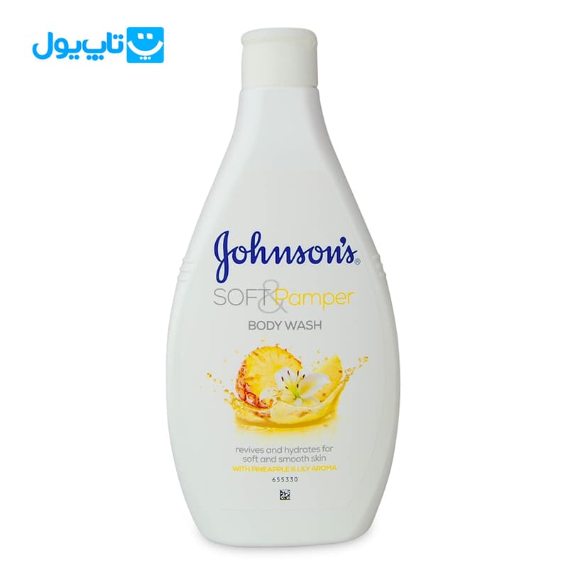 شامپو بدن جانسون Johnson`s مدل Soft & Pamper حاوی عصاره آناناس و گل زنبق حجم 400 میلی‌لیتر