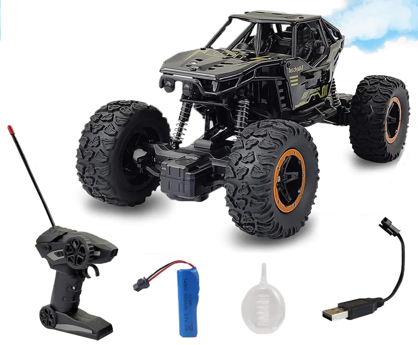 ماشین کنترلی آفرود فلزی (دودزا) rock crawler آیتم 2096 — تصویر ۳