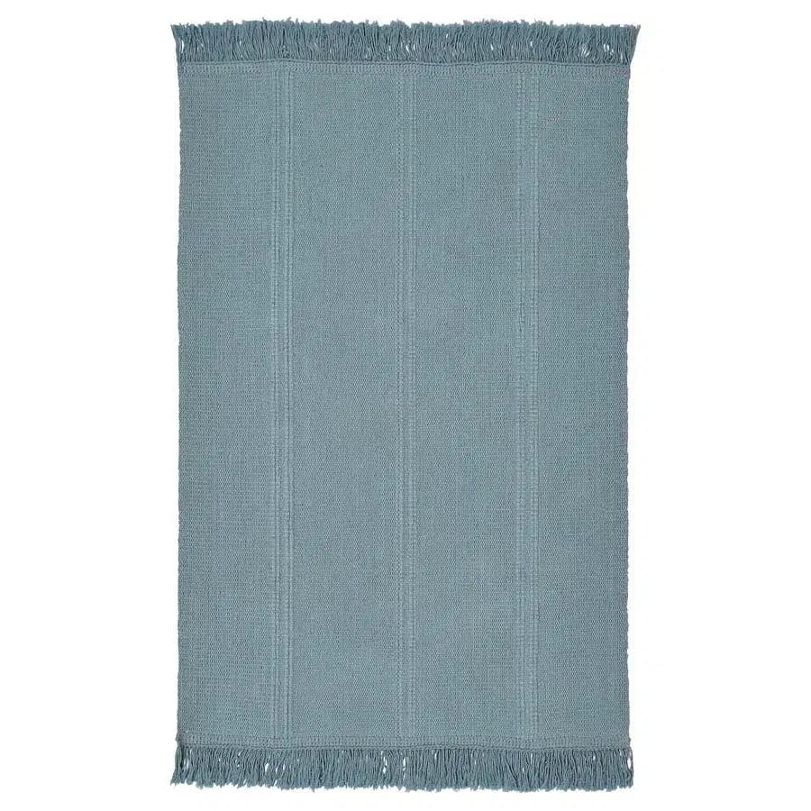 فرش دستباف ایکیا مدل SORTSO آبی روشن/ ابعاد 55 در 85 سانتی‌متر