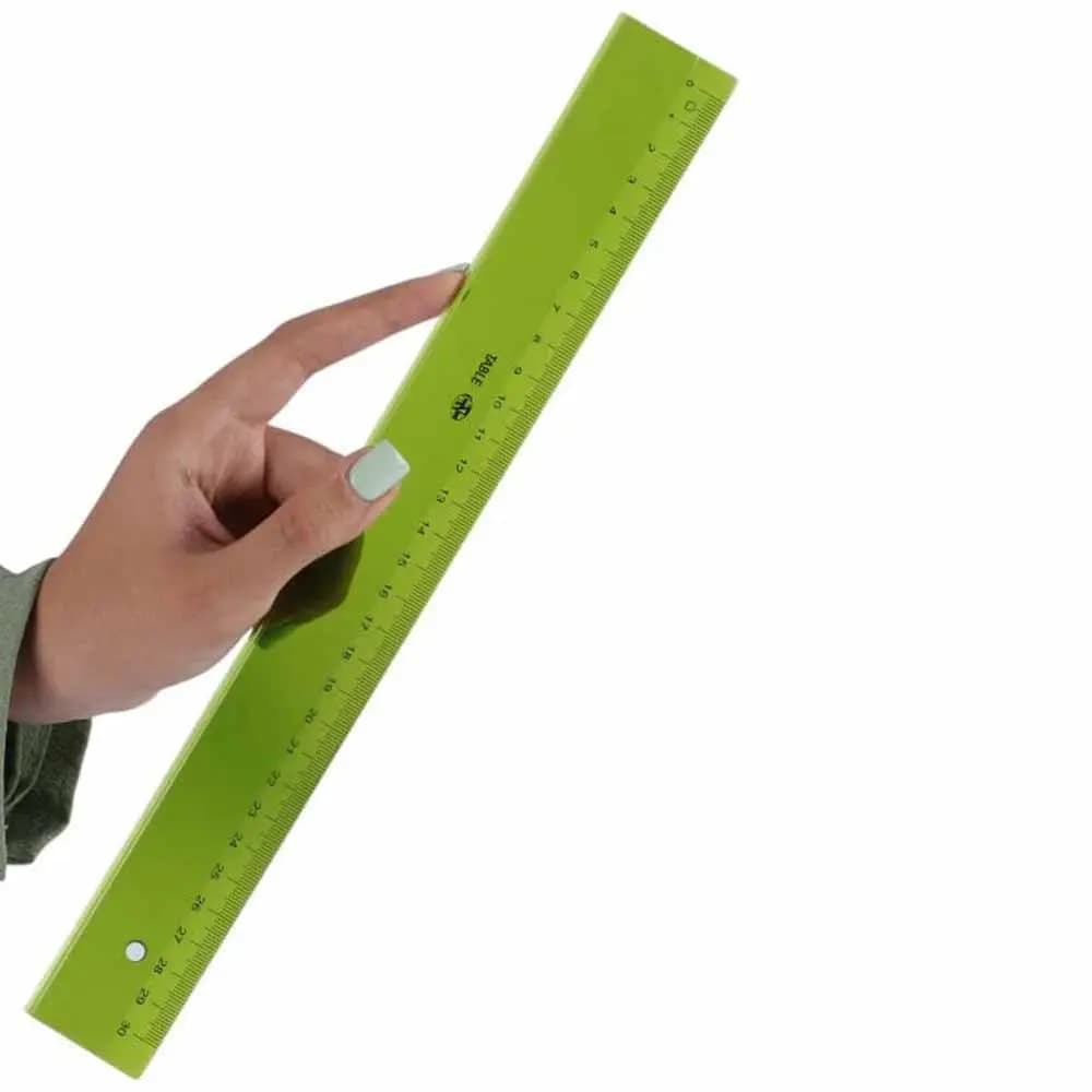 خط کش پلاستیکی لبه راپید خور 30 سانت تیبل TABLE — تصویر ۳