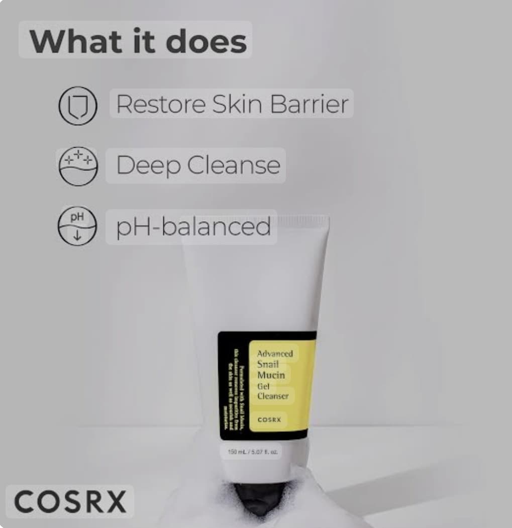ژل شستشوی صورت صبح بخیر با pH پایین کوزارکس مدل گود مورنینگ Cosrx Low pH Good Morning Gel Cleanser — تصویر ۷