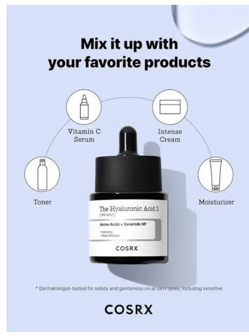 سرم آبرسان هیالورونیک اسید 3 کوزارکس Cosrx The Hyaluronic Acid 3 Serum 20ml — تصویر ۵