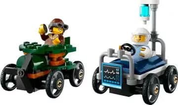 لگو مدل 60459 ماشین مسابقه ای هواپیما و آمبولانس LEGO Airplane vs. Hospital Bed Race Car Pack