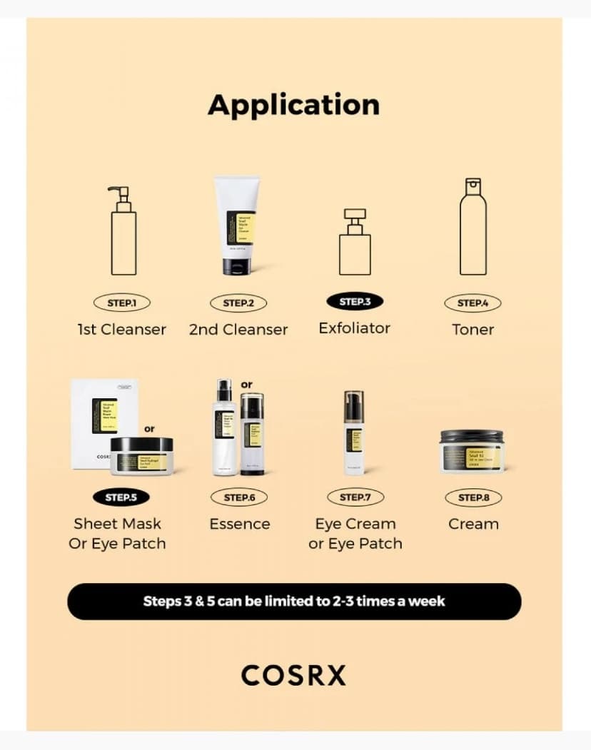 کرم پیشرفته حاوی نود و دو درصد موسین حلزون کوزارکس | 100 گرمی Cosrx Advanced snail 92 all in one cream 100ml — تصویر ۶