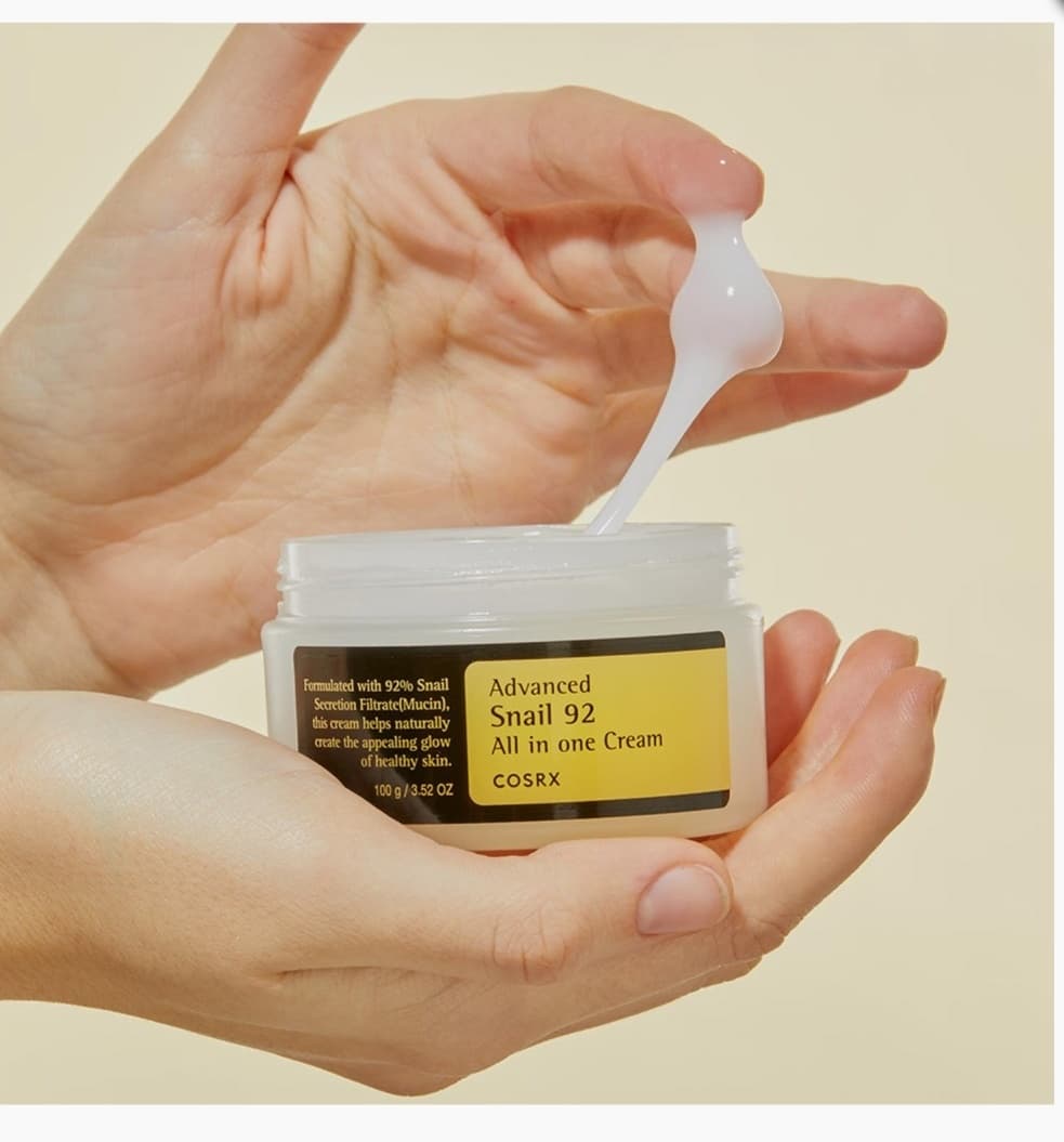 کرم پیشرفته حاوی نود و دو درصد موسین حلزون کوزارکس | 100 گرمی Cosrx Advanced snail 92 all in one cream 100ml — تصویر ۷