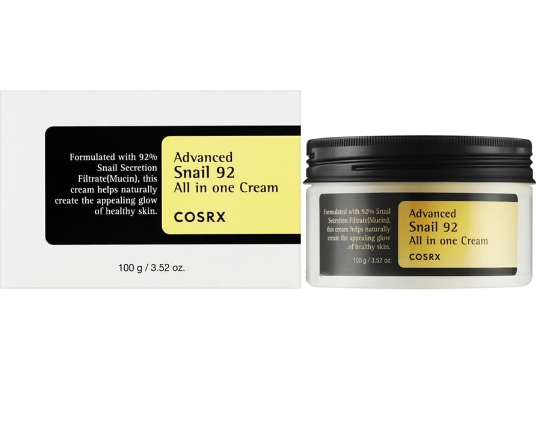 کرم پیشرفته حاوی نود و دو درصد موسین حلزون کوزارکس | 100 گرمی Cosrx Advanced snail 92 all in one cream 100ml — تصویر ۲