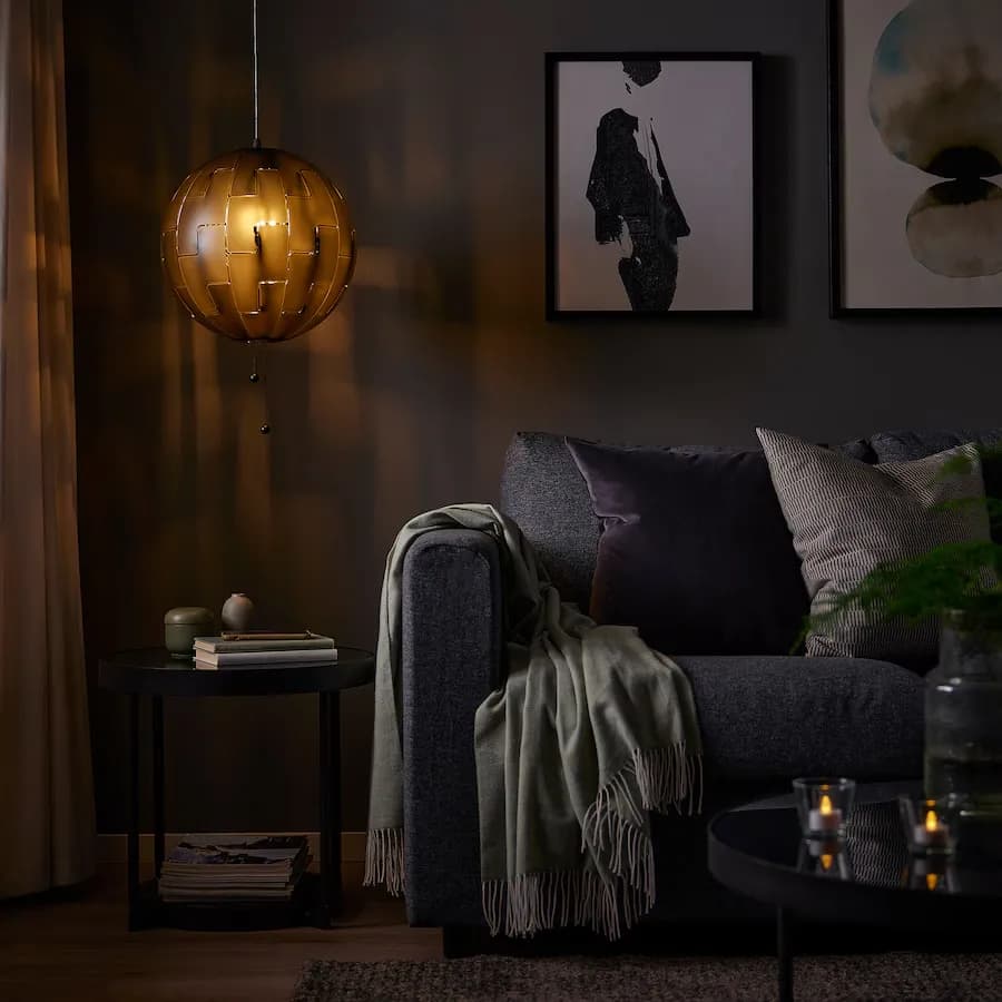 چراغ آویز ایکیا مدل IKEA PS 2014 مشکی/ قطر ۳۵ سانتیمتر — تصویر ۶