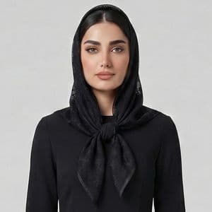 روسری زنانه مدل توری قواره 70