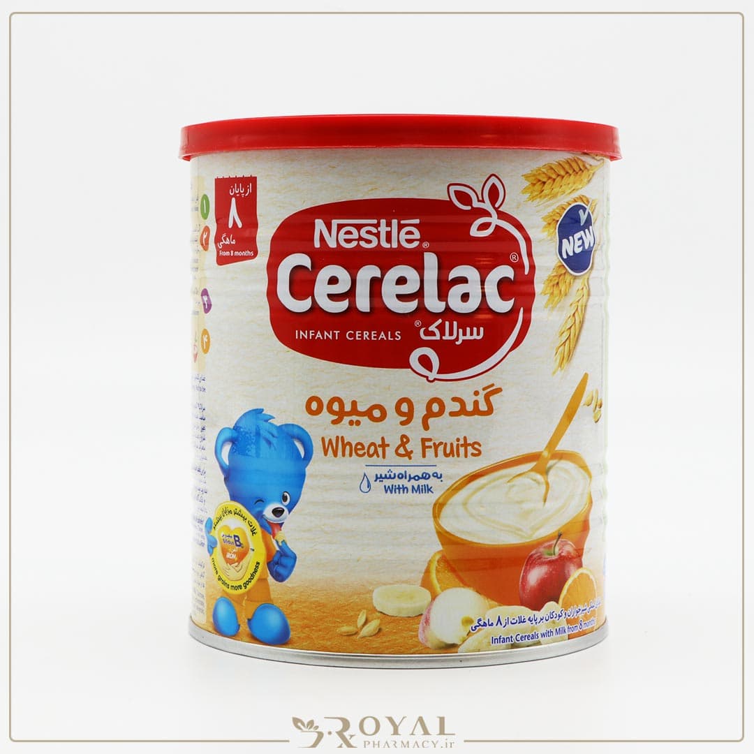 سرلاک پودر خوراکی گندم و میوه 400 گرم ـ نستله — تصویر ۲