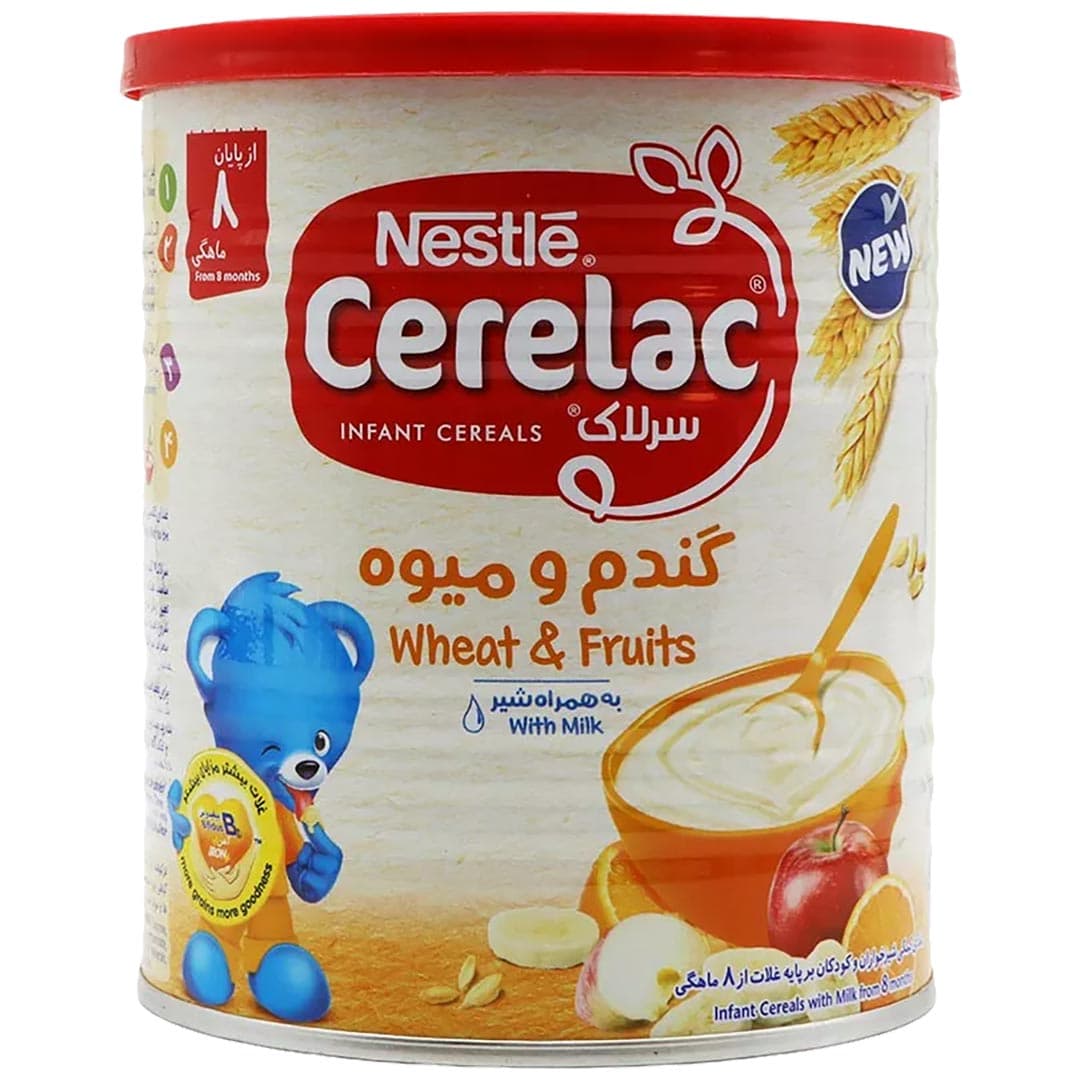 سرلاک پودر خوراکی گندم و میوه 400 گرم ـ نستله