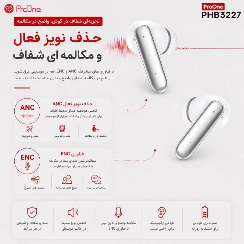 هدفون بی سیم پرووان مدل PHB3227 — تصویر ۷