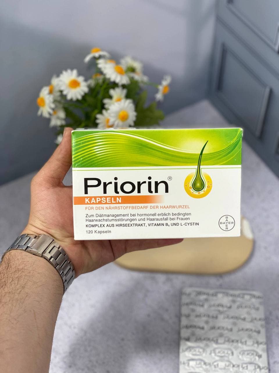 قرص ضد ریزش پریورین آلمان Priorin Kapseln ورقه‌ای — تصویر ۳